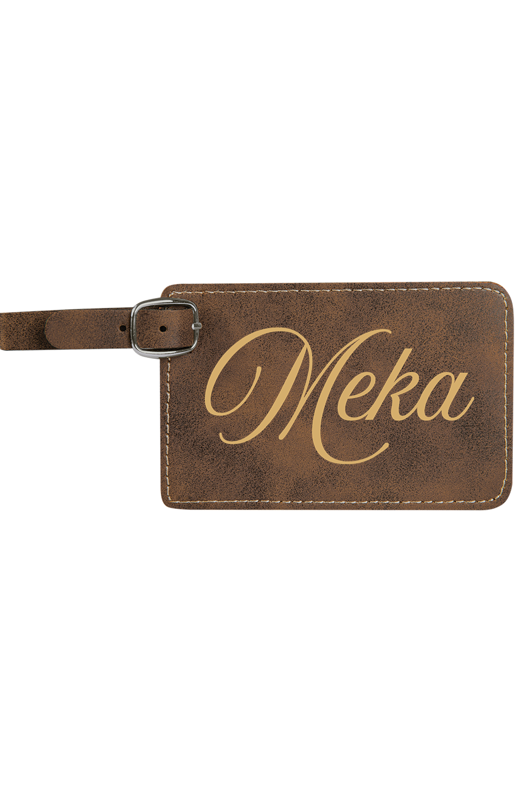 Meka - 4 1/4" x 2 3/4" Laserable Leatherette Luggage Tag