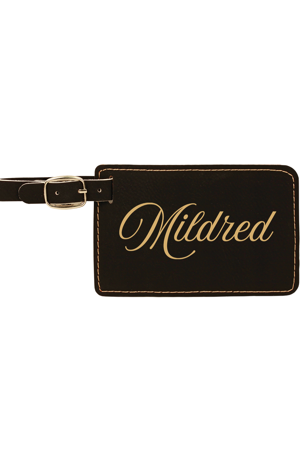 Mildred - 4 1/4" x 2 3/4" Laserable Leatherette Luggage Tag