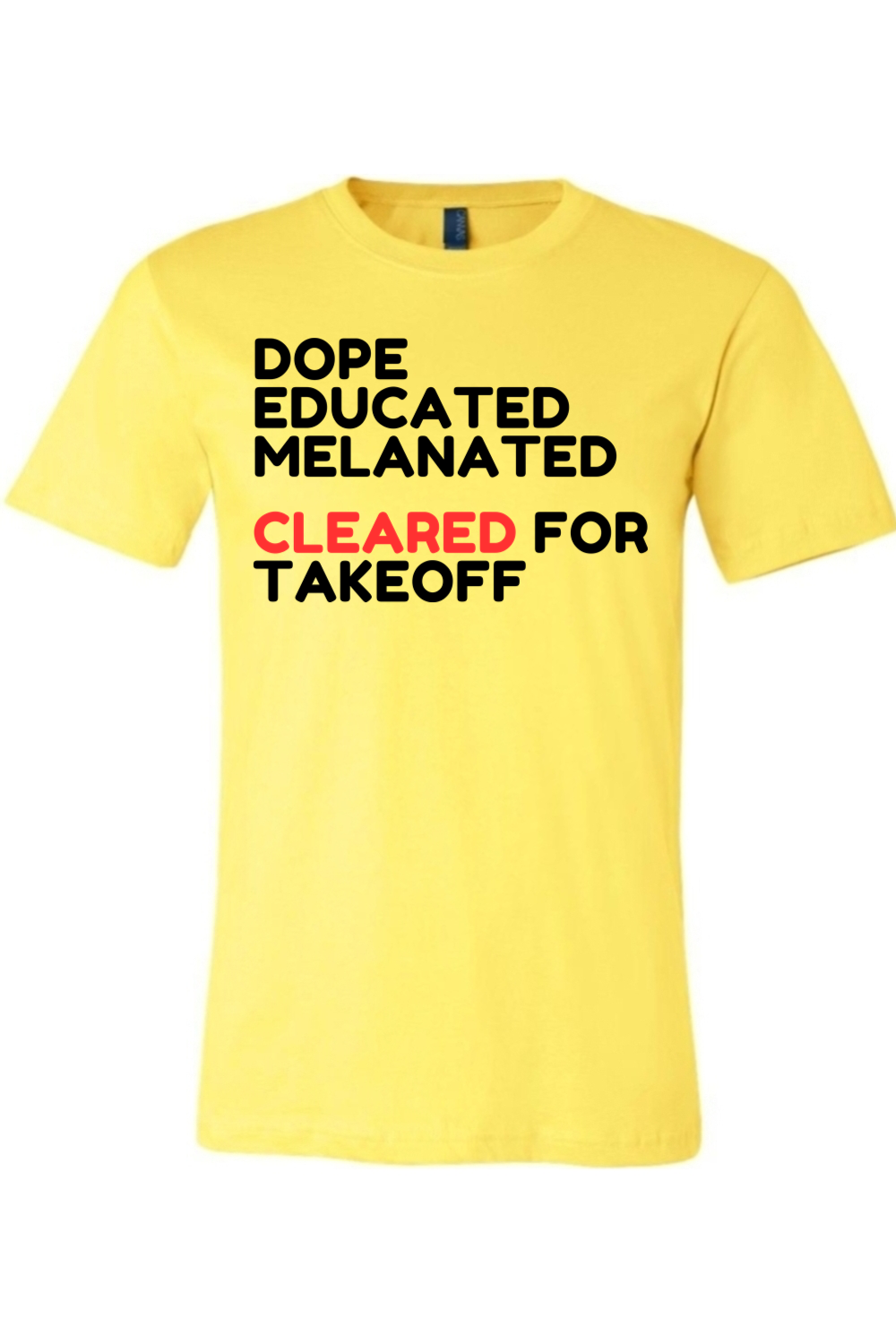 Cleared for Takeoff - Black/Red Font Unisex Short Sleeve Shirt
