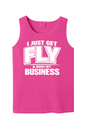 Get Fly & Minding My Business V2 - White Font Unisex Tank Top