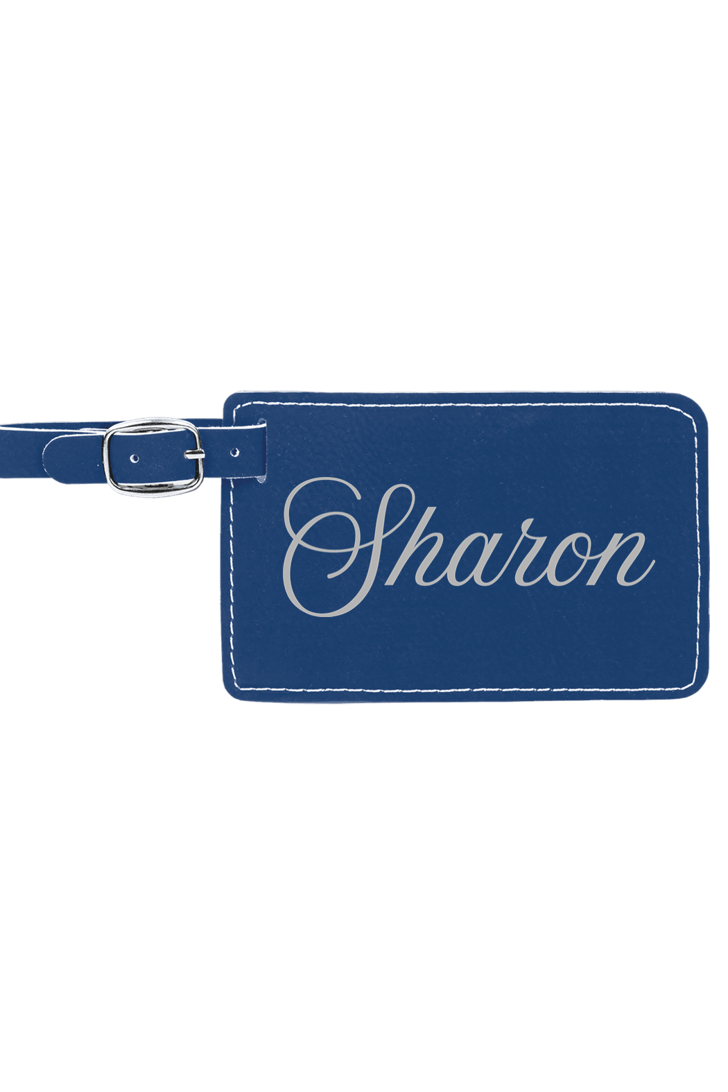 Sharon - 4 1/4" x 2 3/4" Laserable Leatherette Luggage Tag