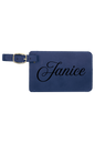 Janice - 4 1/4" x 2 3/4" Laserable Leatherette Luggage Tag