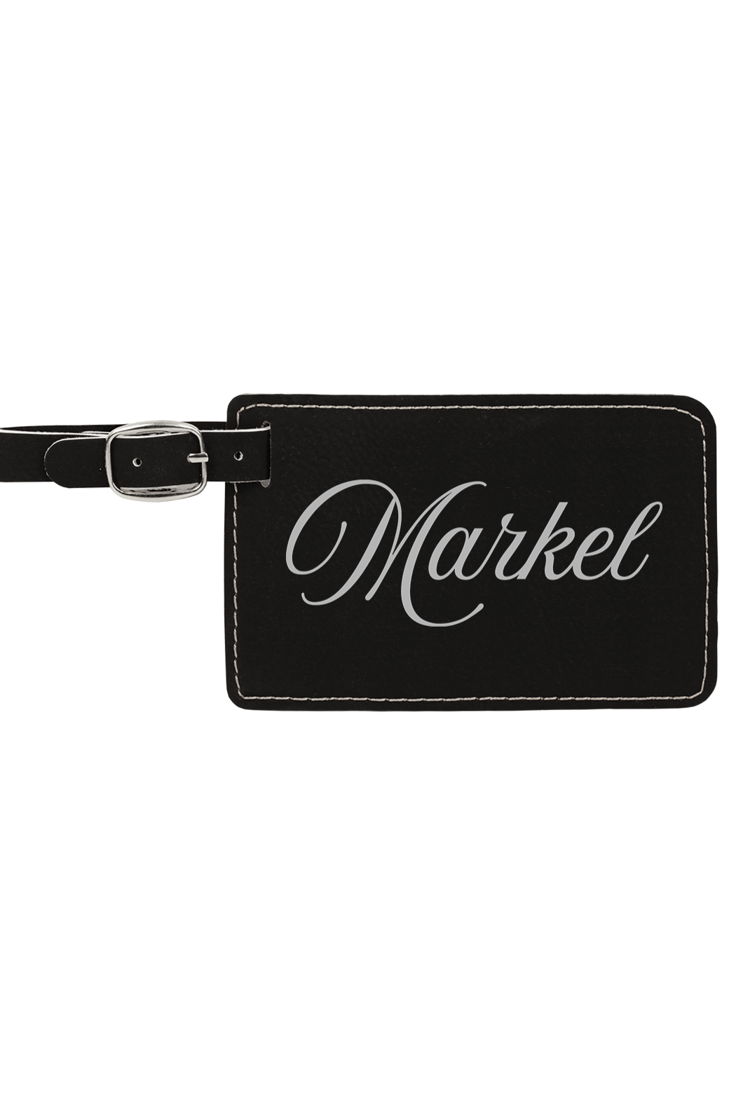 Markel - 4 1/4" x 2 3/4" Laserable Leatherette Luggage Tag