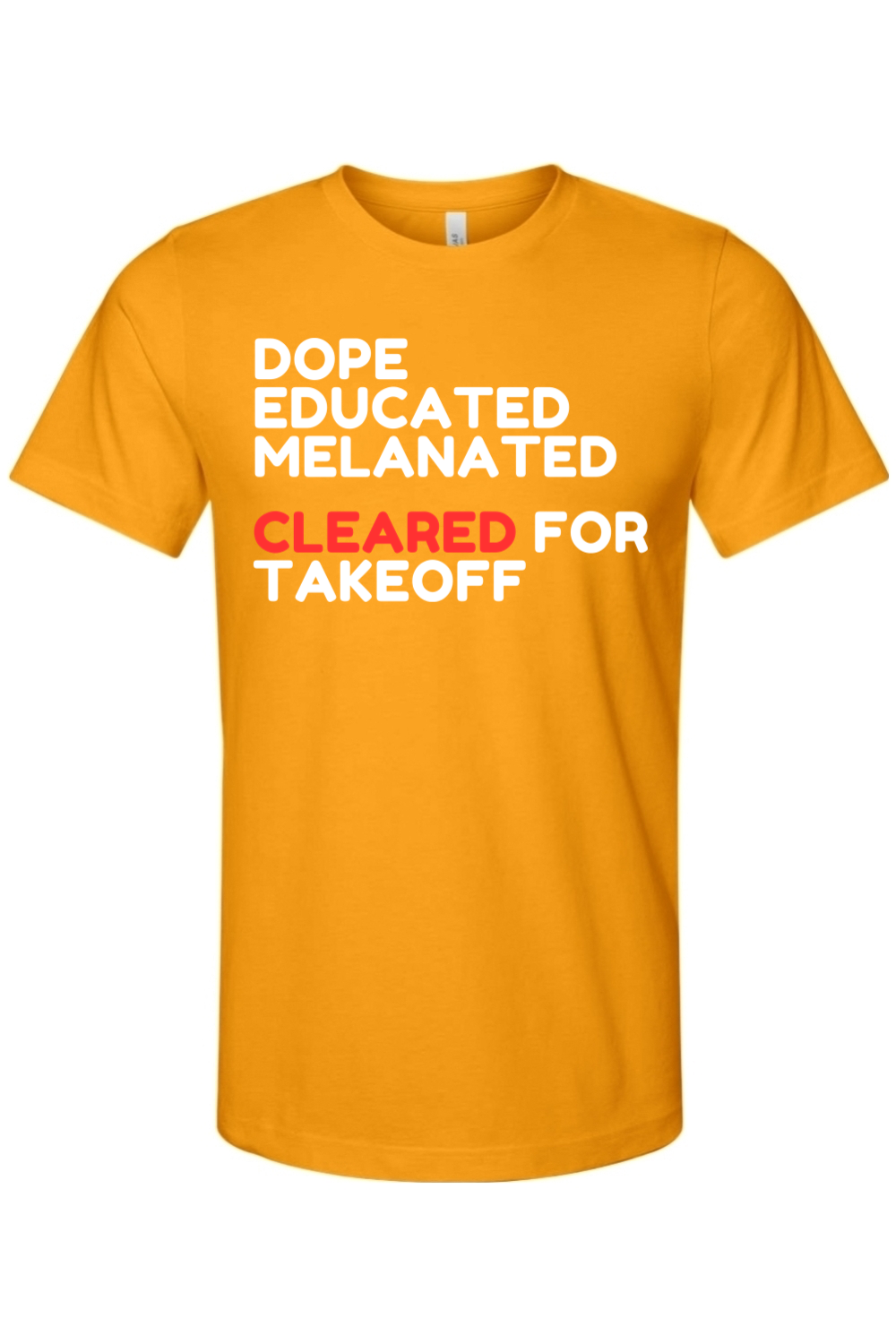 Cleared for Takeoff - White/Red Font Unisex Short Sleeve Shirt