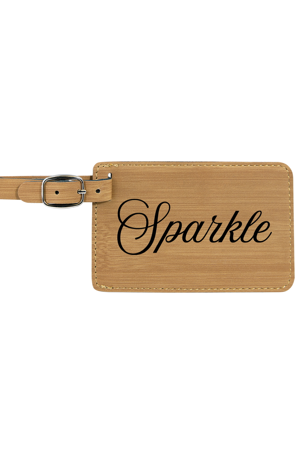 Sparkle - 4 1/4" x 2 3/4" Laserable Leatherette Luggage Tag