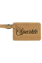 Sparkle - 4 1/4" x 2 3/4" Laserable Leatherette Luggage Tag