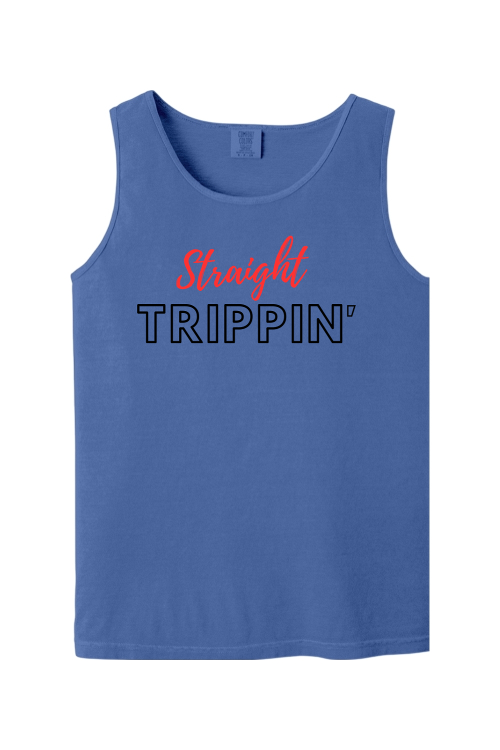 Straight Trippin' - Red/Black Font Unisex Tank Top